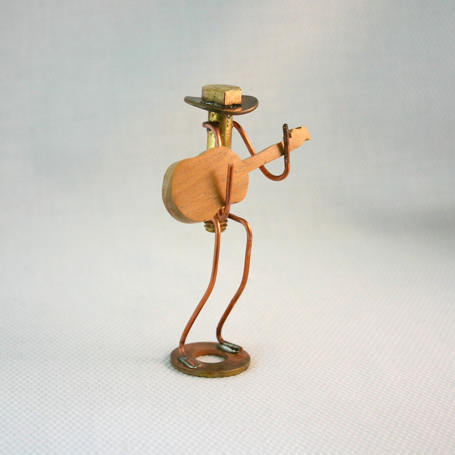 Guitar Man Wire and Wood Sculpture