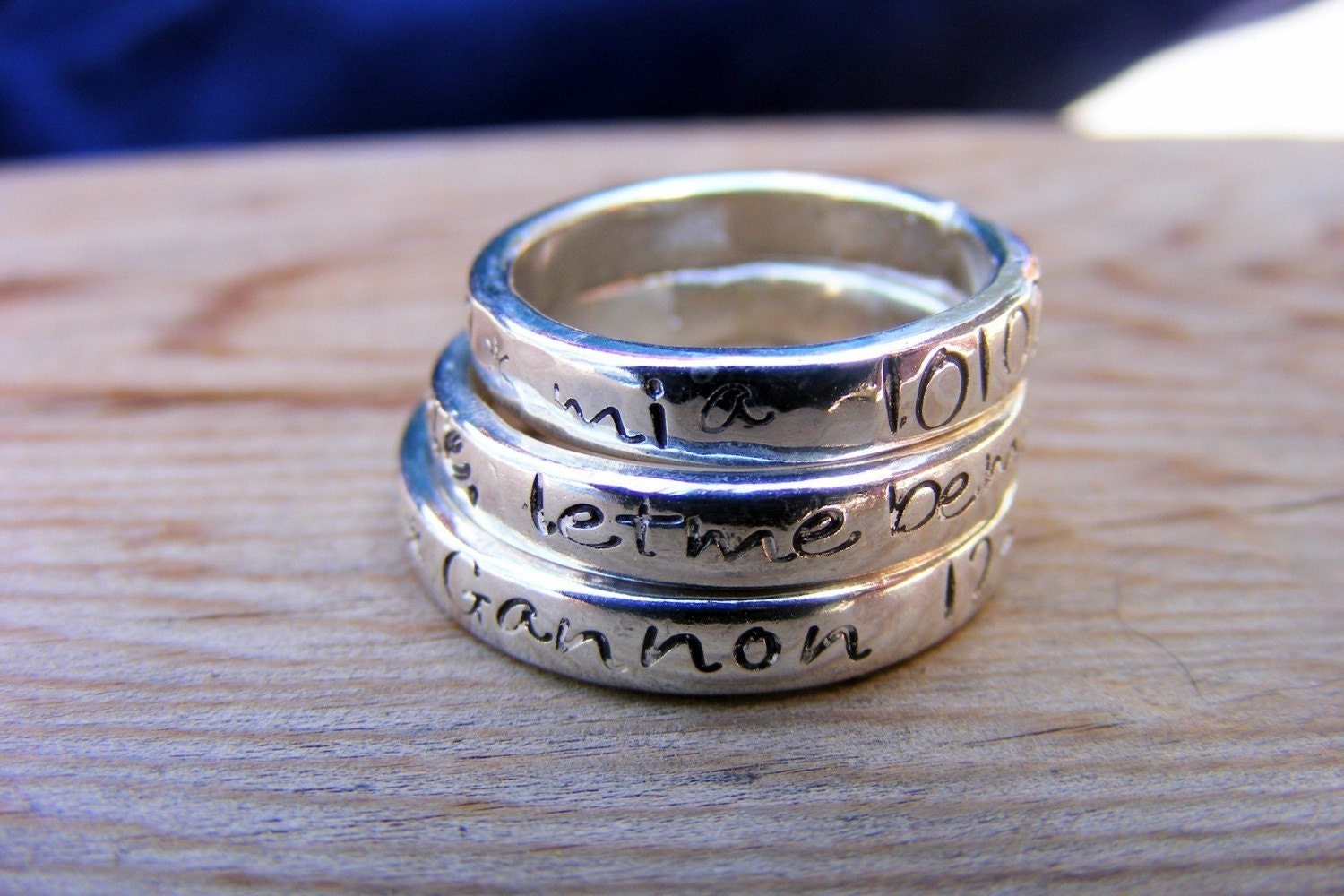 For Brian only - Sterling Silver Stacking Ring, Mothers Ring, Engraved Ring, Memory Ring, Childrens Name Ring- ONE ring only