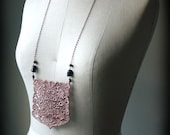 Copper Lace Medallion Crest Necklace