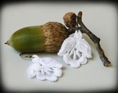 Lace Earrings - Darling Buds Style in White