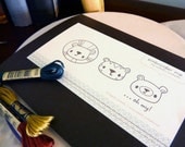 Lions Tigers Bears Embroidery Pattern w/Stitch and Color Guide (PDF)