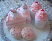 Strawberry Cake Felt Dessert Set