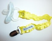Lemon Ruffle Pacifier Clip