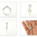 14K Aquamarine Engagement Ring Aquamarine Ring Diamond Halo 14K 18K Platinum Palladium Custom Bridal Jewelry