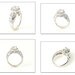 14K Vintage Moissanite Engagement Ring Diamond Halo Art Nouveau Moissanite Ring Custom Bridal Jewelry