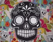 Sugar Skull, Day of the Dead, embroidery patch