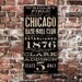 Wrigley Field Chicago Cubs Baseball vintage style typography art on canvas 10 x 20 x 1.5 inches