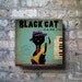 Black Cat Jazz Company vintage style original illustration art on canvas 12 x 12 by stephen fowler