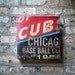 Chicago Cubs BaseBall Club sign art original illustration graphic art on canvas 12 x 12 by geministudio