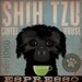 Shih Tzu Coffee Company small dog roast original graphic illustration on canvas 12 x 12 by Stephen Fowler