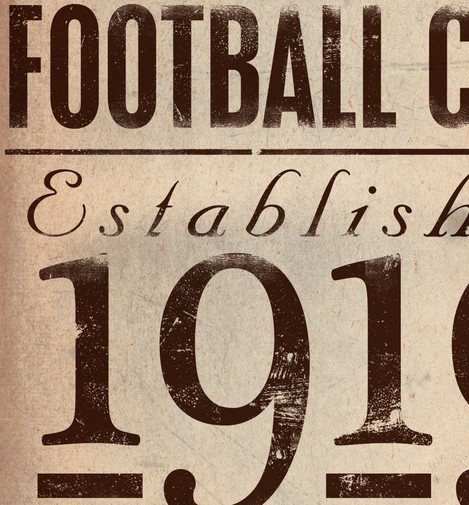 Chicago Bears Football club typography original graphic art on canvas 10 x 20 x 1.5 by stephen fowler
