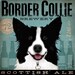 Border Collie Brewing Company Company original illustration graphic artwork on canvas 12 x 12 by gemini studio 12 x 12 bar art