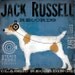 Jack Russell Records original vintage style graphic art on canvas 12 x 12 x 1.5 by stephen fowler