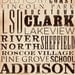 Chicago Streets Typography graphic word art on canvas 18 x 36 by stephen fowler