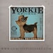 Yorkie Yorkshire Terrier records original graphic art giclee archival print 12 x 12