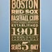 BOSTON red sox baseball club original graphic art giclee archival signed print 10 x 20 by stephen fowler