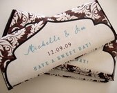 Damask Print Hersheys Bar Favor Wrappers - Set of 20