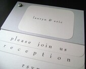 Modern Wedding Invitation with Screwpost "Lauryn" Industrial Design Sample in Silver