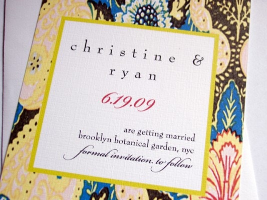 Textiles Save the Dates v.3 - Set of 20