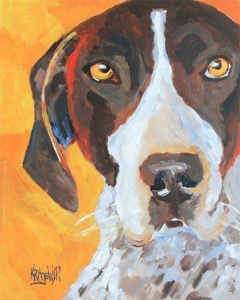 German Shorthaired Pointer Art Print of Original Acrylic Painting - 11x14