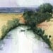 Arrowhead Pond Original Watercolor  Painting Landscape