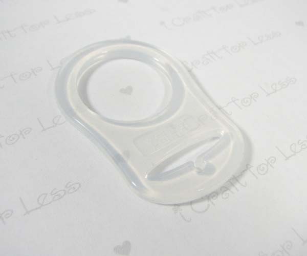 5 MAM Adapter Rings - Dummy / Pacifier Clips Adapter - Clear Silicone Plastic - for Button Style Pacifiers - 10 PERCENT REFUND