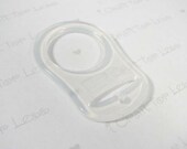 10 MAM Rings - Clear Color Silicone Dummy / Pacifier Clips Adapters for Nuk Mam Button Style Pacifiers - 10 PERCENT REFUND