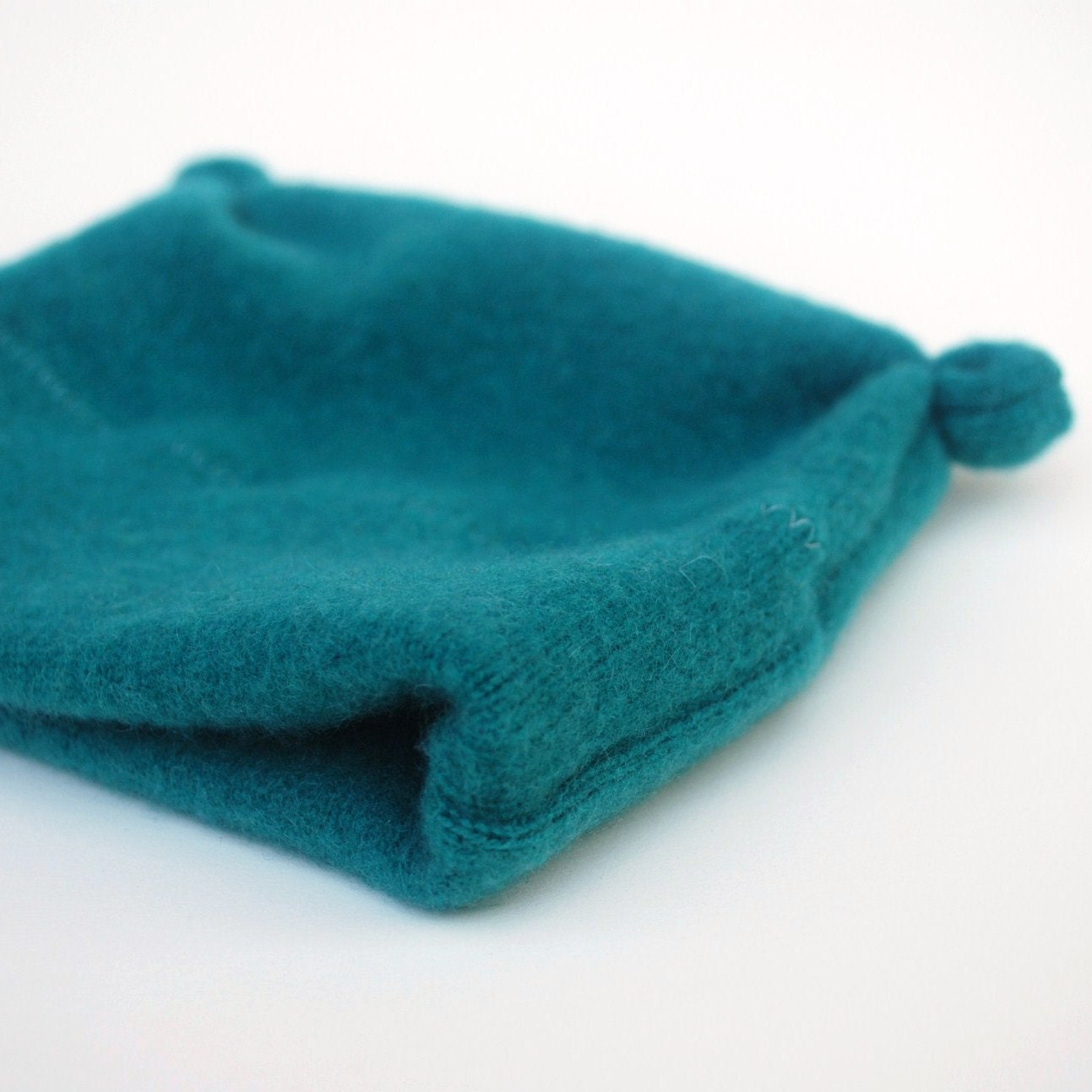 Teal Cashmere Newborn Baby Hat