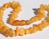 Honey UNPOLISHED SEA AMBER teething necklace. For maximum pain relief.