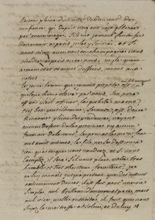 immediate download of a 4 page hand written letter in French 8.5" X 11" from the 1700's, printable download for paper crafts -- no. 82
