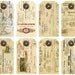 instant download of eight tags, toppers, hangtags, 2.25 by 4 inches, digital collage sheet for paper crafts -- no. 277