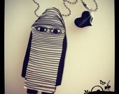 Acrylic Plexiglass necklace printed laser cut ''EGYPTIAN'' Kawaii