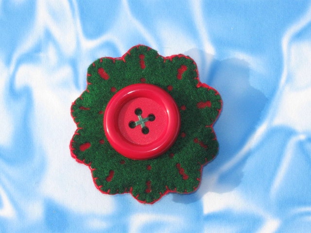Felt flower barrette