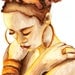 African American Woman Art Print - Rustic Yellow - Wooden Adornments