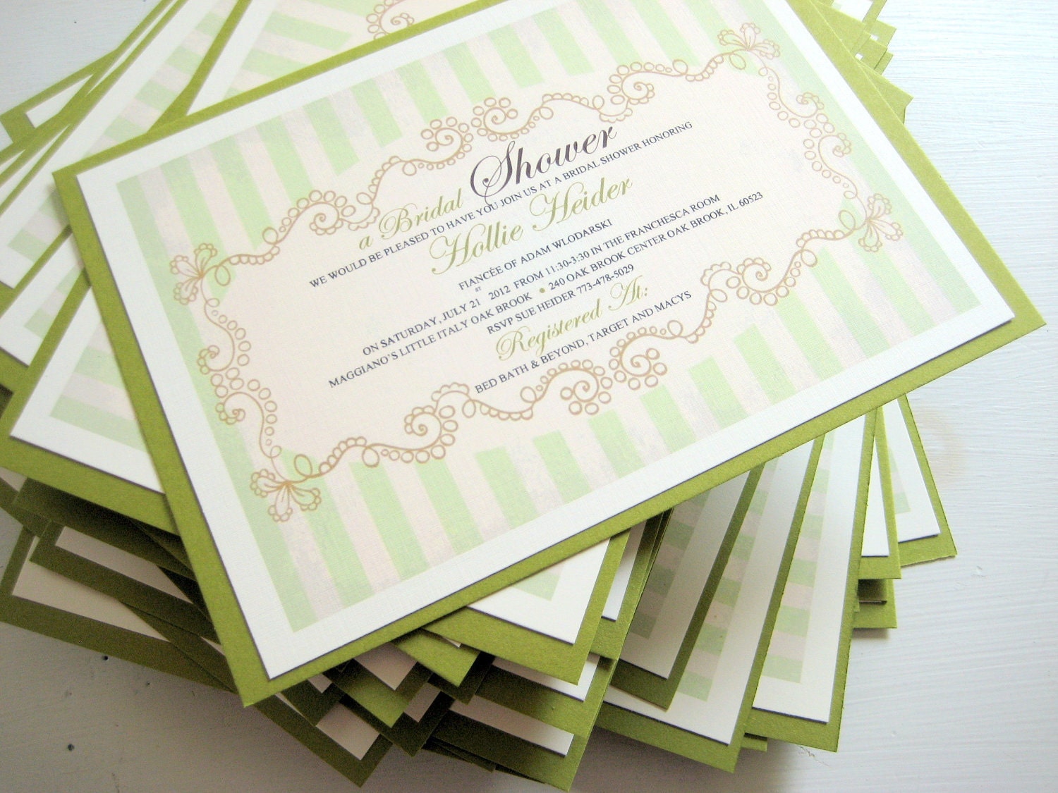 Vintage Shabby Chic Bridal Shower Invitations on Etsy