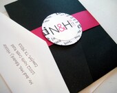 Modern Chic Pocket Wedding Invitation Set