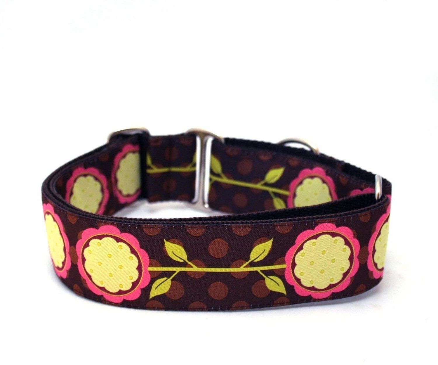 1.5" dog collar Sally Tomato buckle or martingale collar