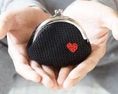 Crochet Coin Purse, Love My Heart