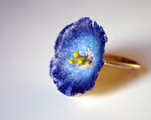 True Blue Flower Sterling Silver Ring