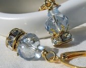 Something Blue Bridal Crown Crystal Earrings