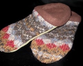 Upcycled Sweater Slippers - Fleece Lined - W 9/10