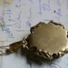 Vintage Style Green Czech Glass Button Pendant Necklace Filigree Brass