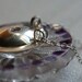 Pretty PURPLE  Czech Glass Button Pendant Necklace Large