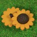 Yellow Sunflower Novelty Buttons