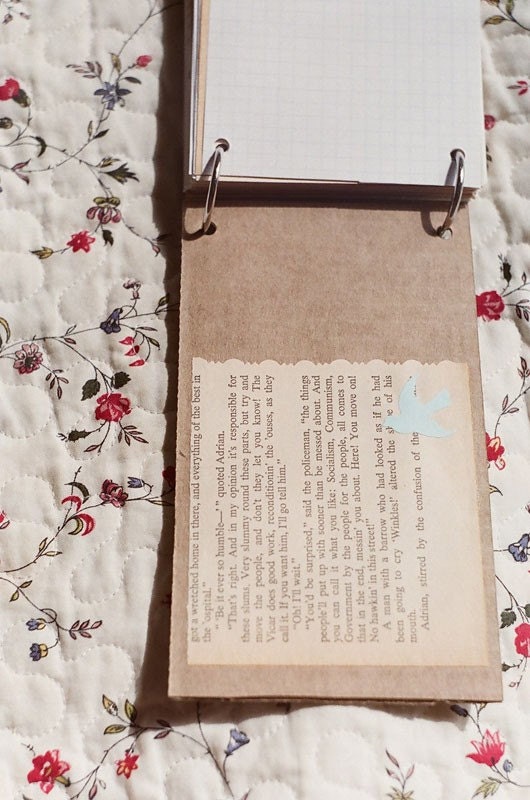 SALE Vintage postcard inspiration journal