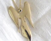 9k Gold Elegant Angel Necklace