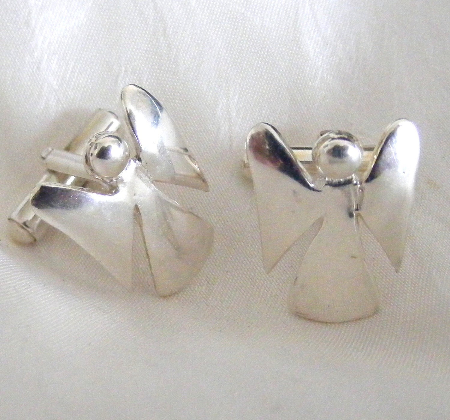 Handmade Silver Blossom Angel Cufflinks