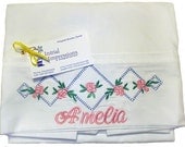 Girls Rosebud Pillowcase Custom Embroidered