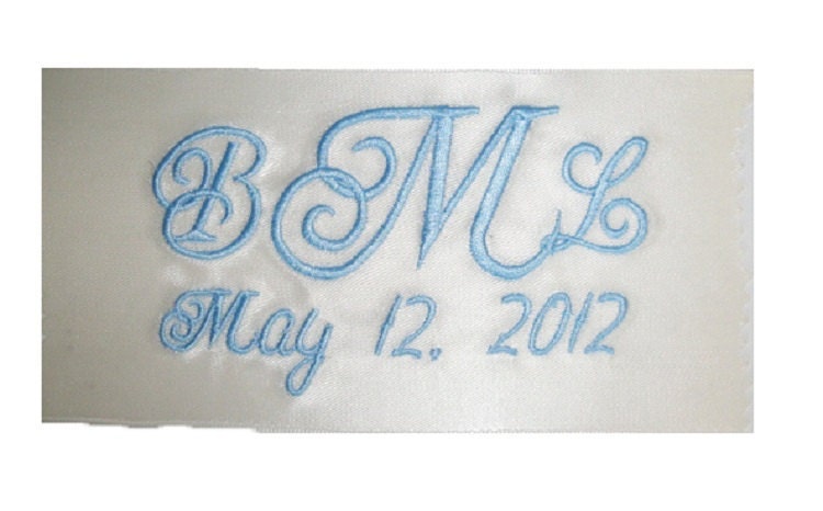 Satin Ribbon Wedding Gown Label