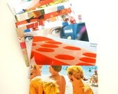 Summer No. 1 - 12 Recycled/Upcycled Little Envelopes - 2 1/2 X 4